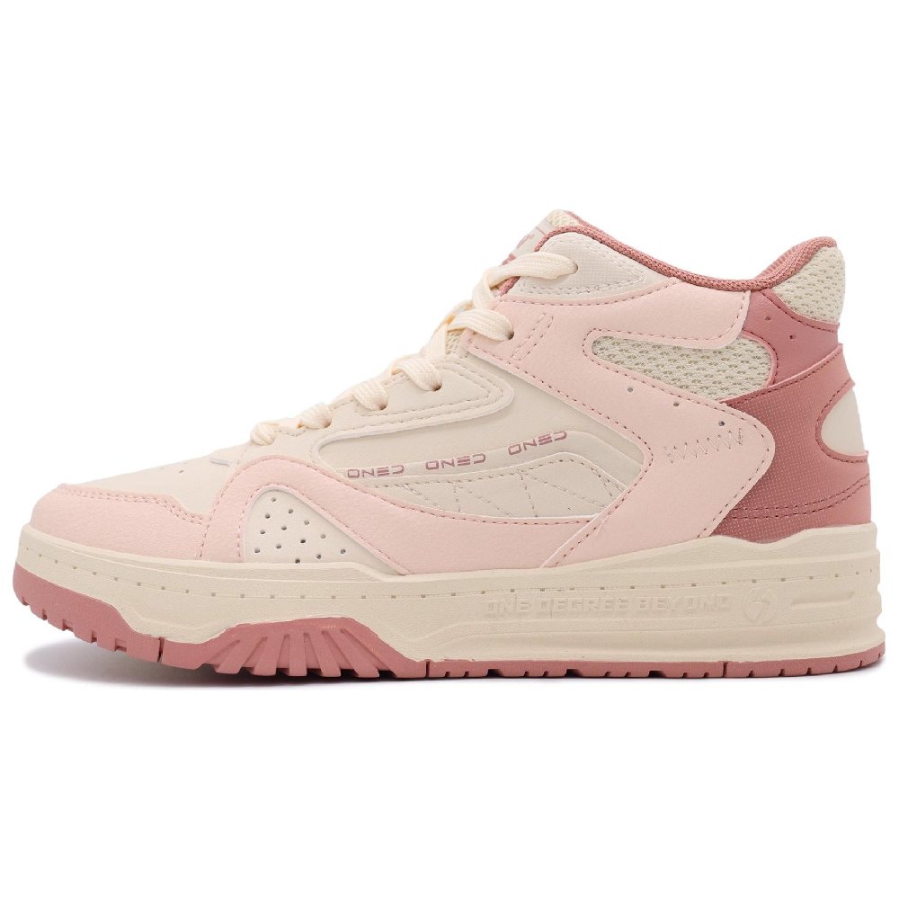 361° Skateboard Shoes Women's High-Top Dune White/Smoothie Peach