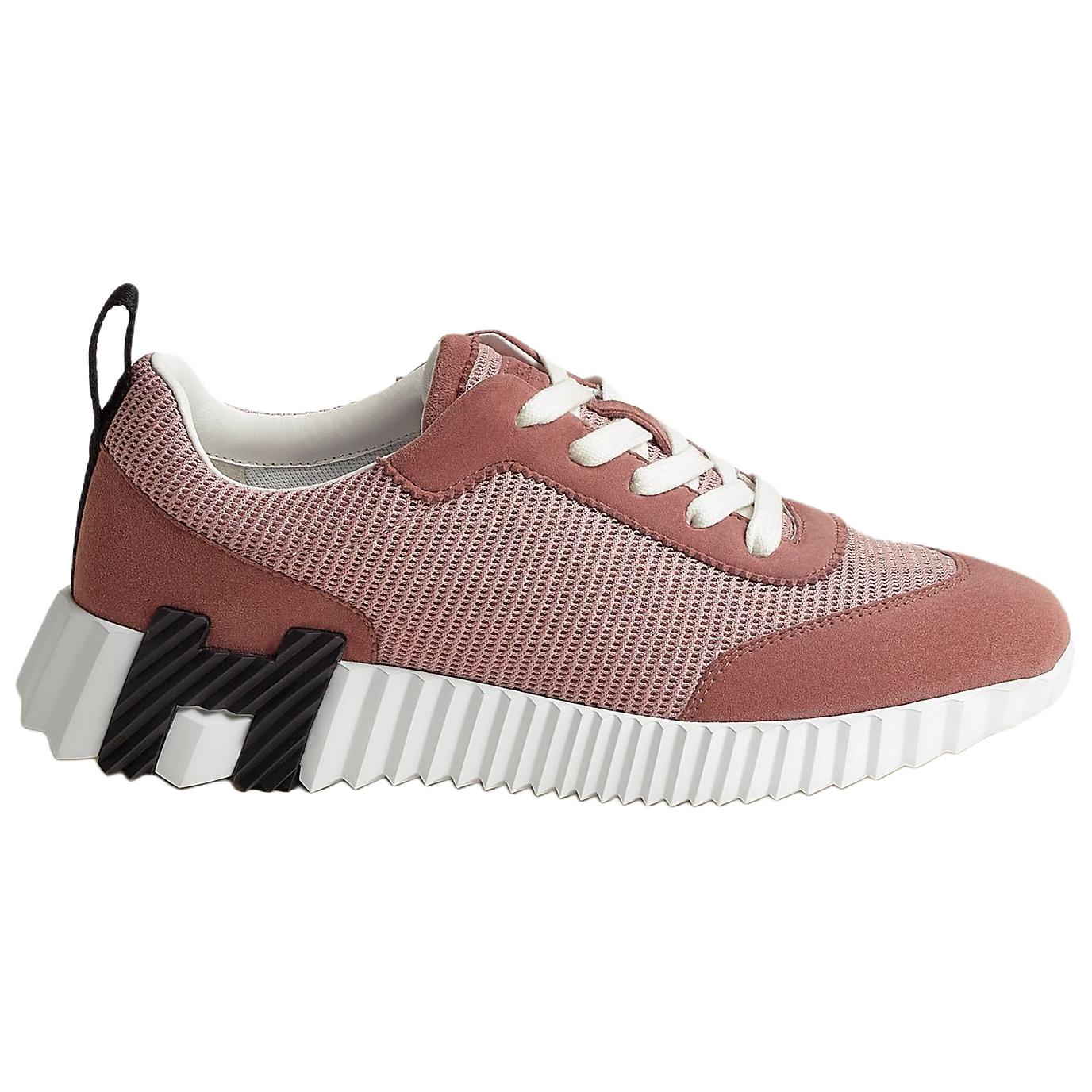 HERMES Bouncing Low top Casual Shoes Women's Pink
