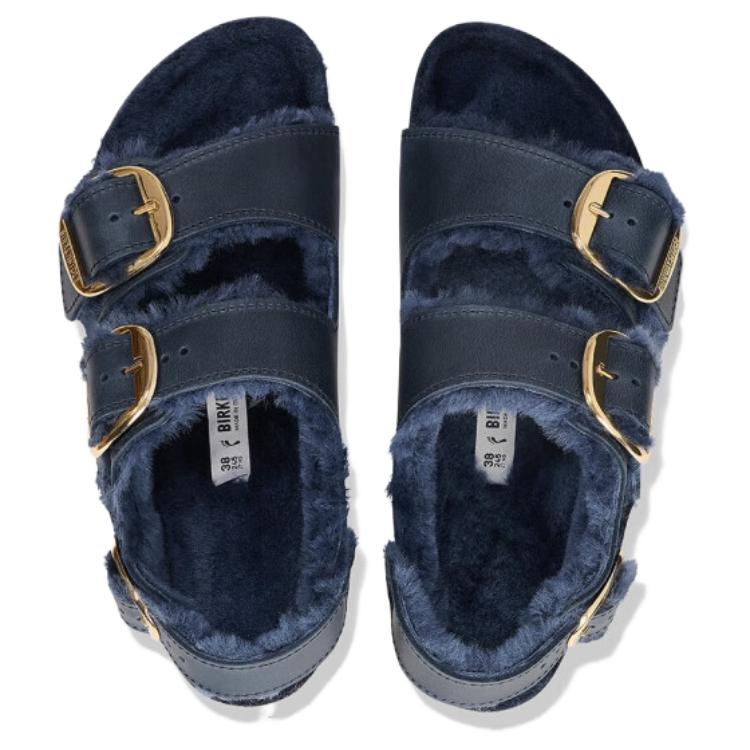 Birkenstock Strap Sandals Flat Women's Blue