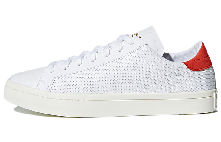Adidas Originals Courtvantage Casual Skate Shoes White Red Unisex 'White Red'