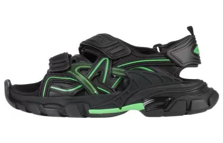 Balenciaga Track 2.0 Sandal Black Green Women's