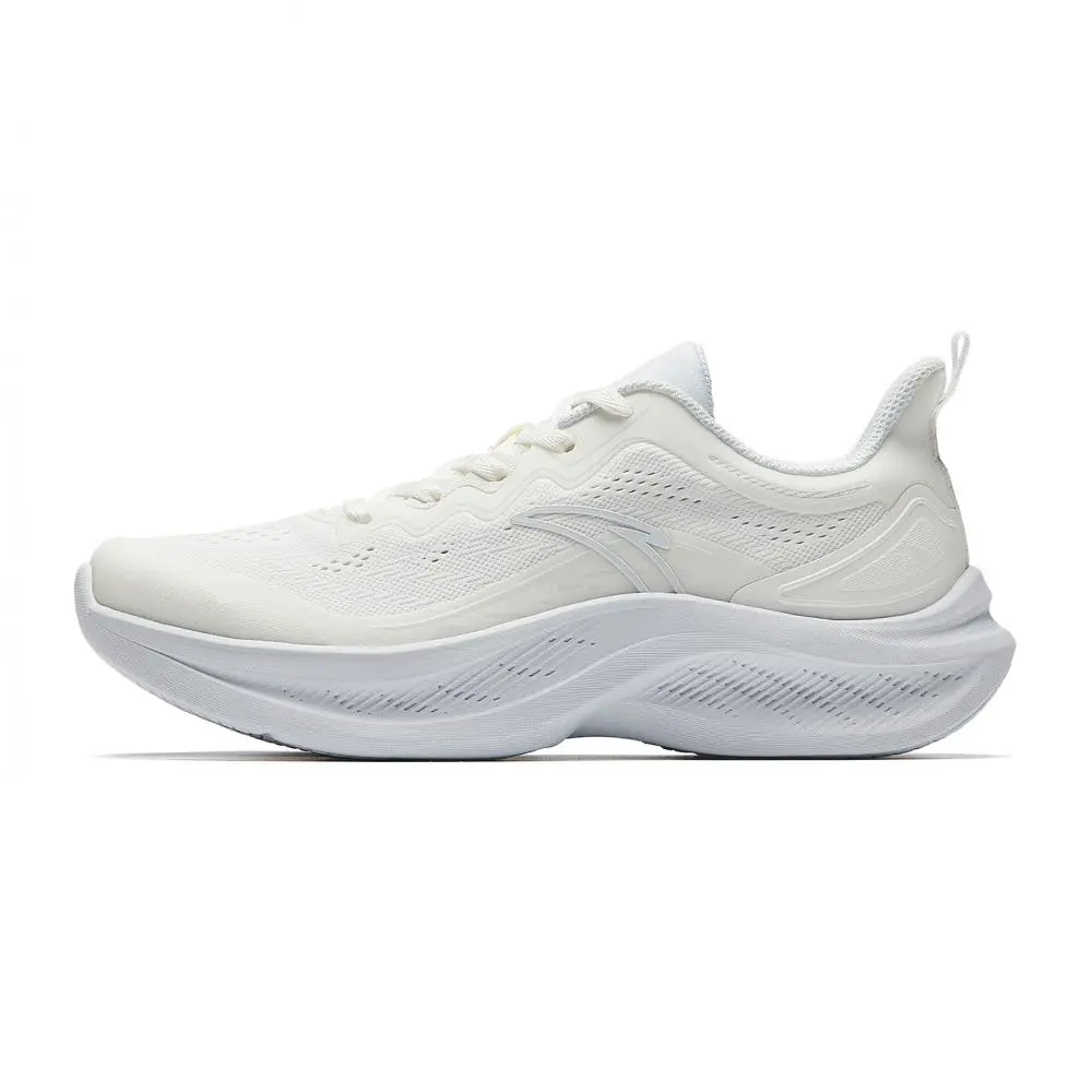 Anta Cushioning Height Increasing Lightweight Breathable Low top Casual Training Running Shoes Women's White Gray