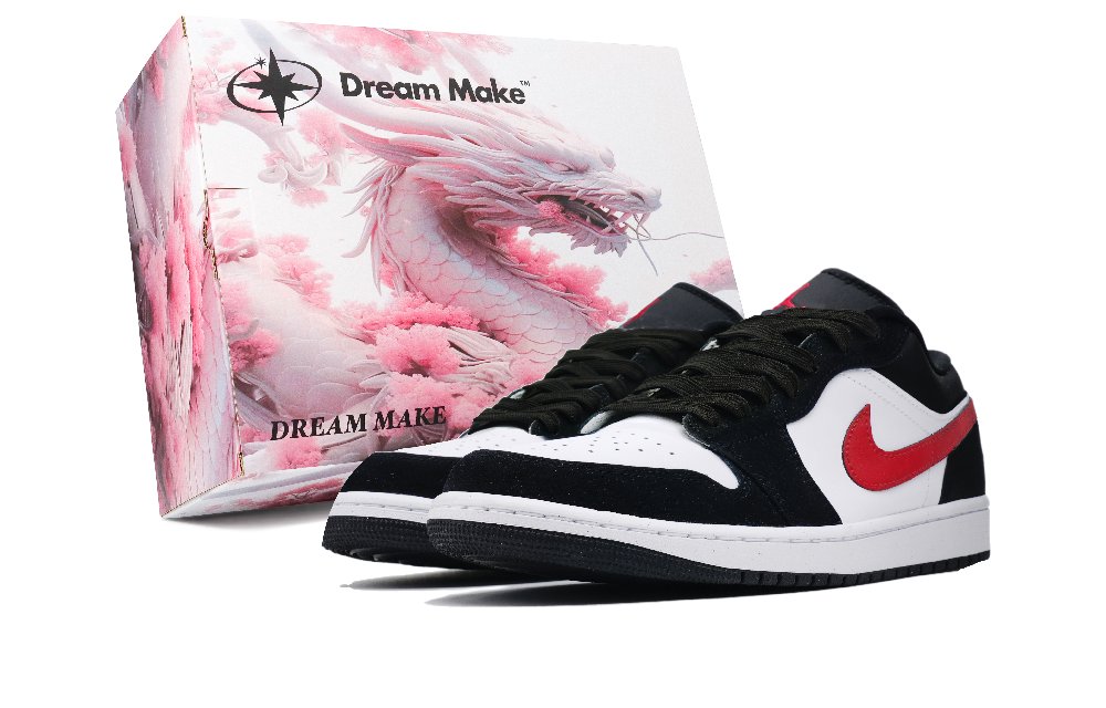 Jordan Air Jordan 1 Low Top Vintage Basketball Shoes Men's Black White