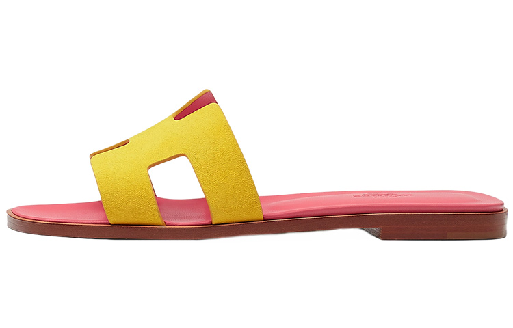 HERMES Oran Slip Resistant Slide Slippers Women's Gravel Yellow