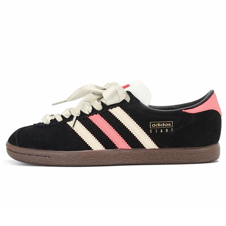 Adidas Originals Stadt Slip Resistant Low Top Skateboard Shoes Unisex Pink Black
