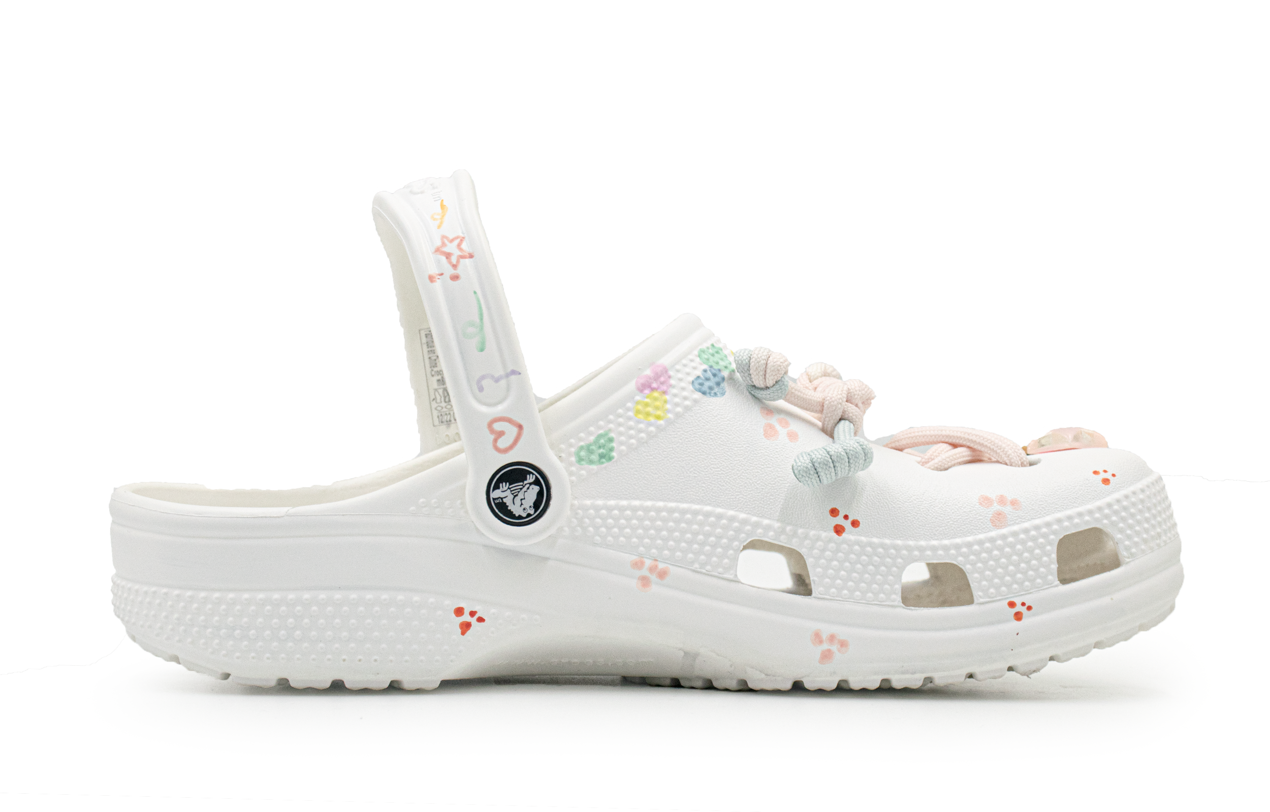 Crocs Classic Clog Pink Blue Meow Star Clogs Unisex White купить в интернет-магазине Yoocart с быстрой доставкой по России.