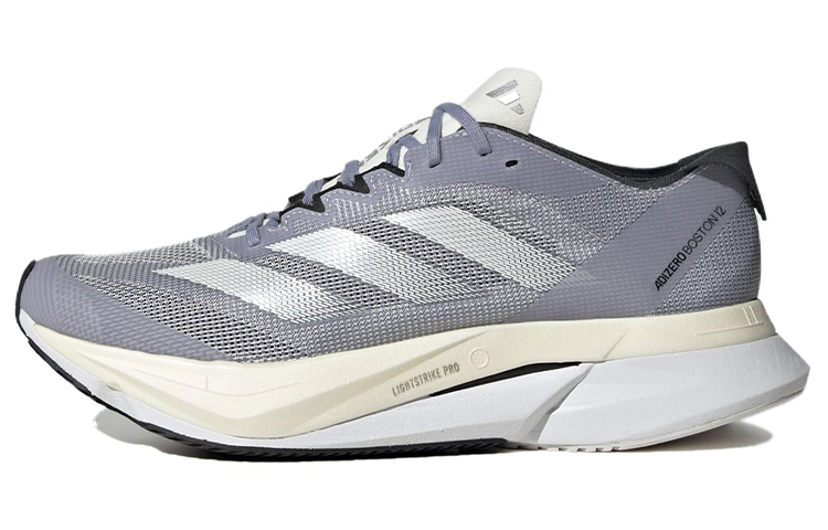 Adidas Adizero Boston 12 Silver Violet Cloud White Silver Dawn Women's
