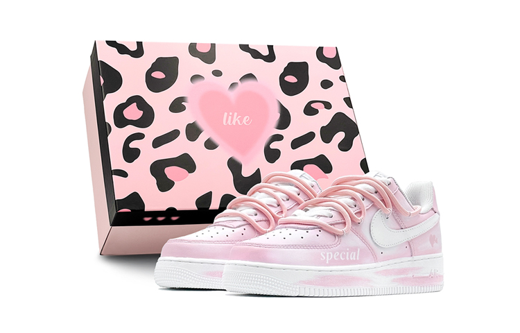 Nike Air Force 1 Low Air Force 1 Low-Top Skateboard Shoes Men's Pink White