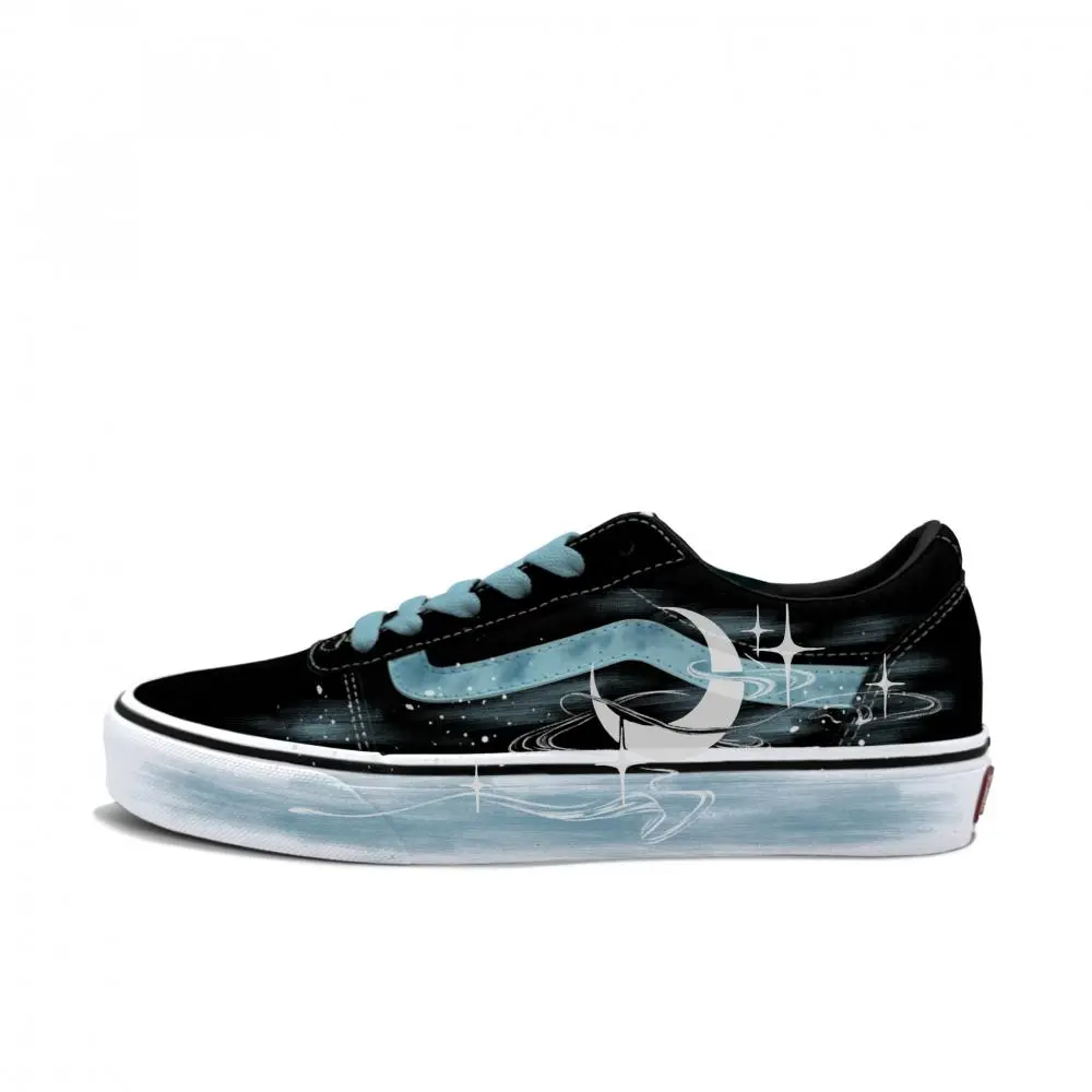 Vans Ward Abrasion Resistant Low Top Skateboard Shoes Unisex Silver