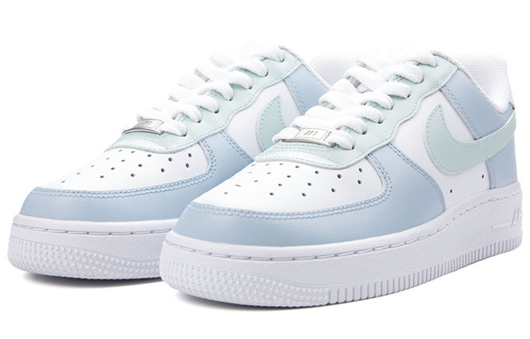 Nike Air Force 1 Air Force 1 Low Top Skateboard Shoes Men's White Blue