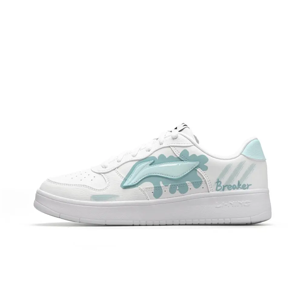 LiNing Pontoon Boats Wear resistant And Lightweight Low Top Skateboard Shoes Men's White Green