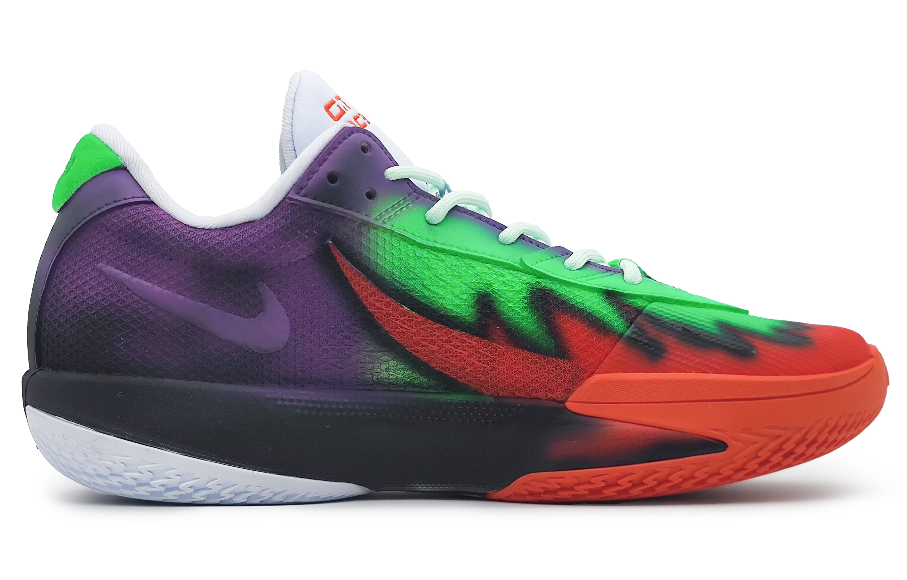 Nike Air Zoom G.T. Cut Academy Anti-Slip Wear-Resistant Low-Top Basketball Shoes Unisex Red Green Purple