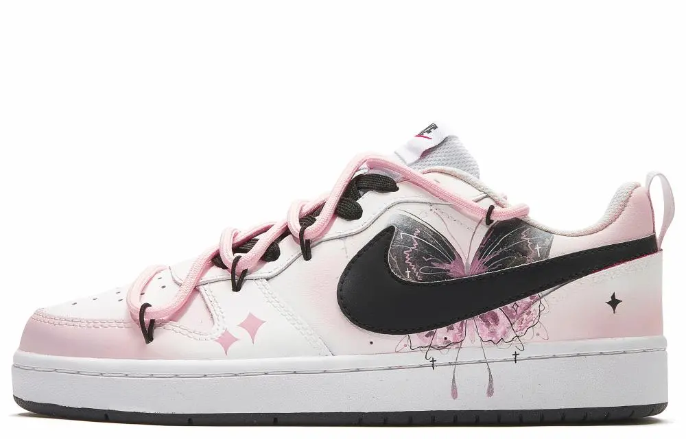 Nike Court Borough Skateboard Shoes Women's Low top Pink/White