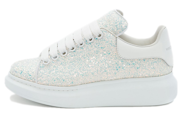 Alexander McQueen Oversized White Ice Glitter Women's