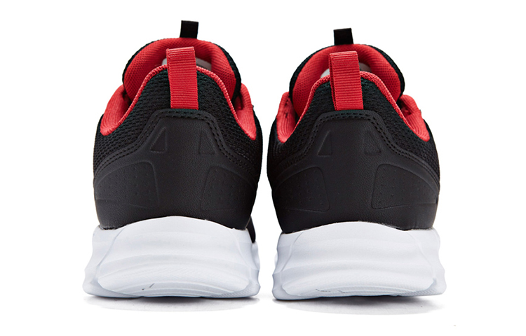 361° Cushioned Slip-Resistant Breathable Lightweight Low-Top Running Shoes Men's Black Red