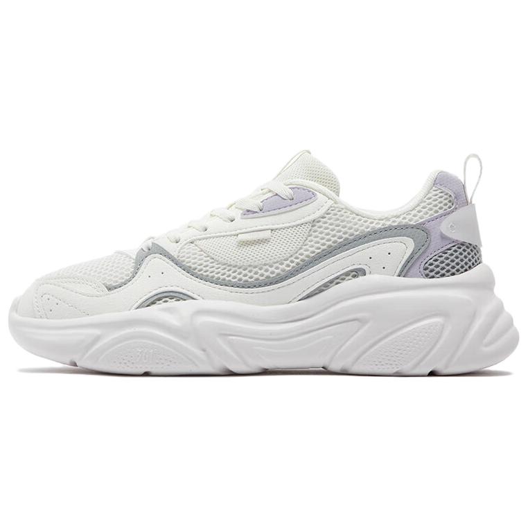 361° Wear-Resistant Low-Top Casual Shoes Women's White Purple