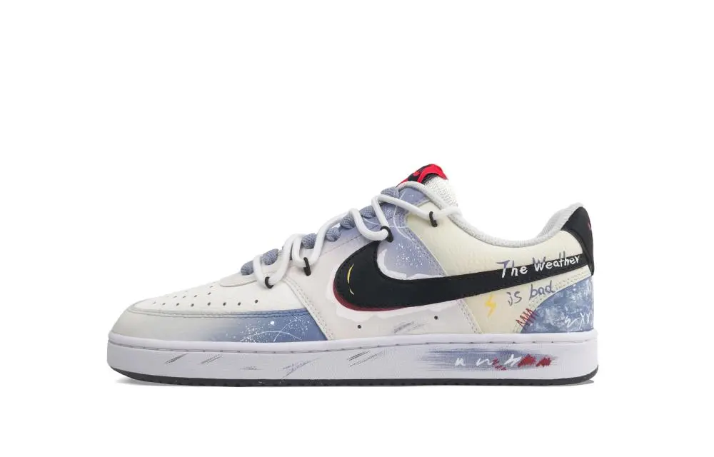 Nike Court Vision 1 Weightlessness, Son Of Weather Abrasion Resistant Low top Skateboard Shoes Men's Blue