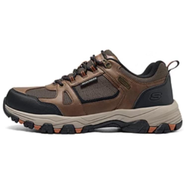 Skechers SKECHERS MENS USA Breathable Support Rebound Low-Top Outdoor Shoes Men's Brown Black