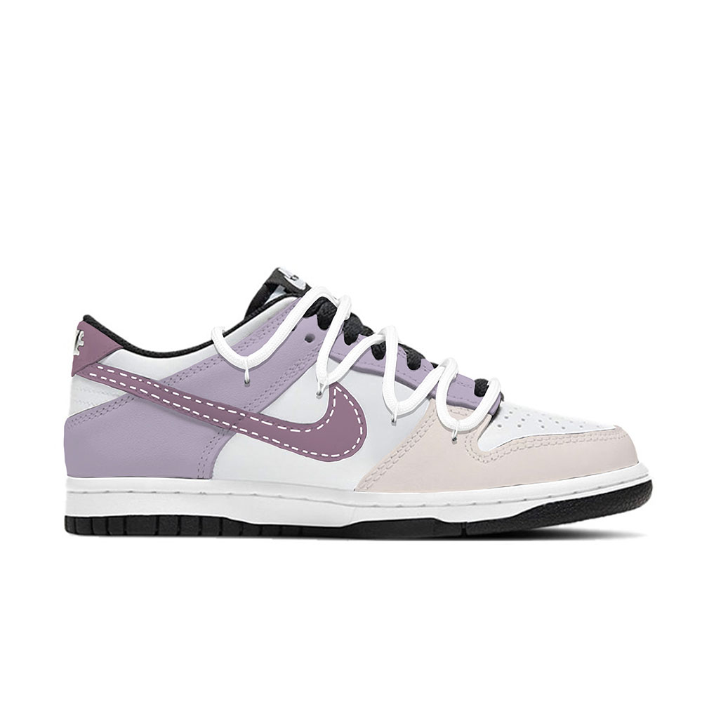 Nike Dunk Abrasion Resistant Low Top Skateboard Shoes Women's Purple White купить в интернет-магазине Yoocart с быстрой доставкой по России.