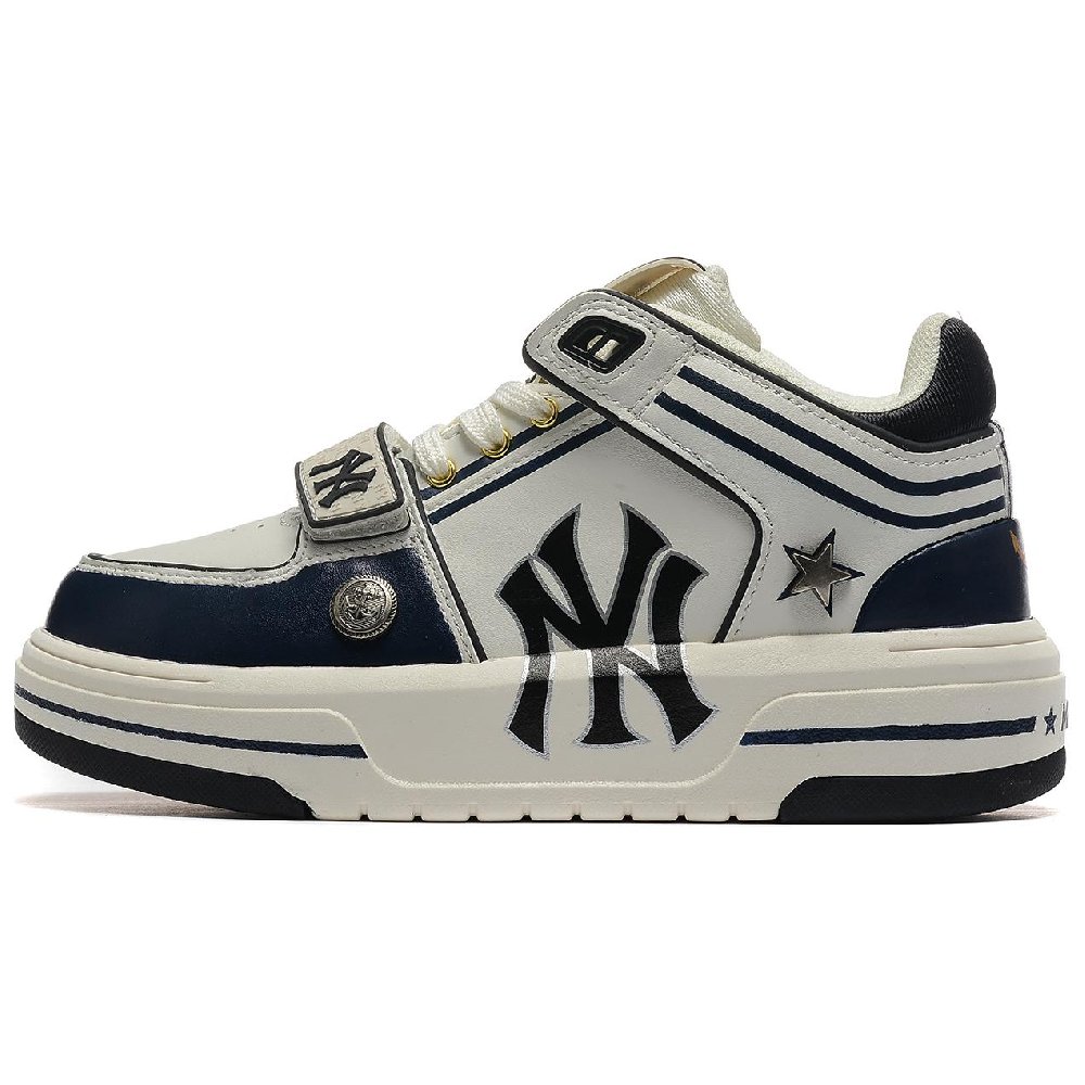 MLB Chunky Liner Skateboard Shoes Unisex Mid-Top Ecru