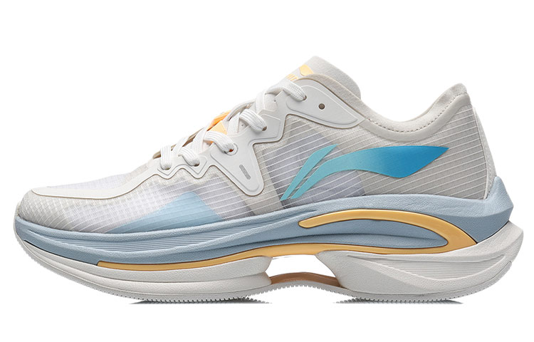 LiNing WuShi 5S 1.0 MONO Yarn Anti-Slip Wear-Resistant Low-Top Running Shoes Men's Mist White