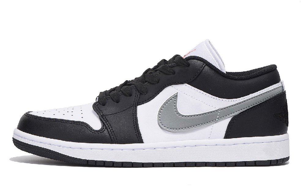 Jordan Air Jordan 1 Abrasion Resistant Coverage Low Top Vintage Basketball Shoes Unisex Light Gray