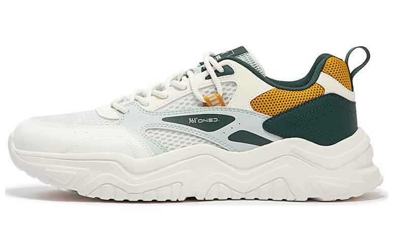 361° Cushioning, Wear Resistant Low Top Casual Shoes Men's White Green