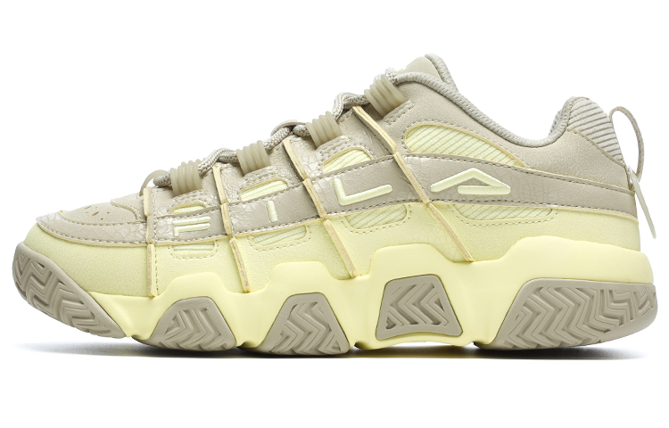 FILA FUSION Barricade Vintage Basketball Shoes Women's Low-Top Tide Foam/Slightly Yellow