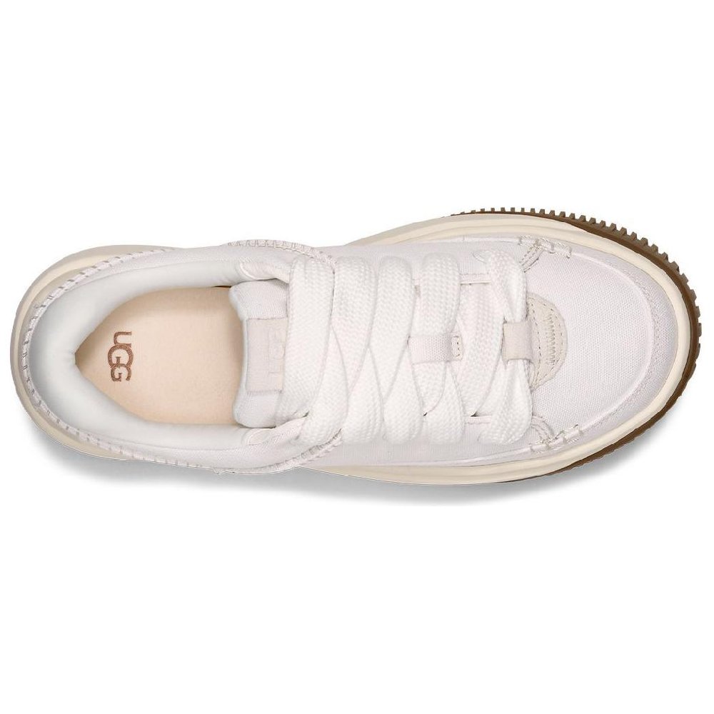 UGG Fashion Platform Anti-Slip And Wear-Resistant Height Increasing Low-Top Skateboard Shoes Women's White