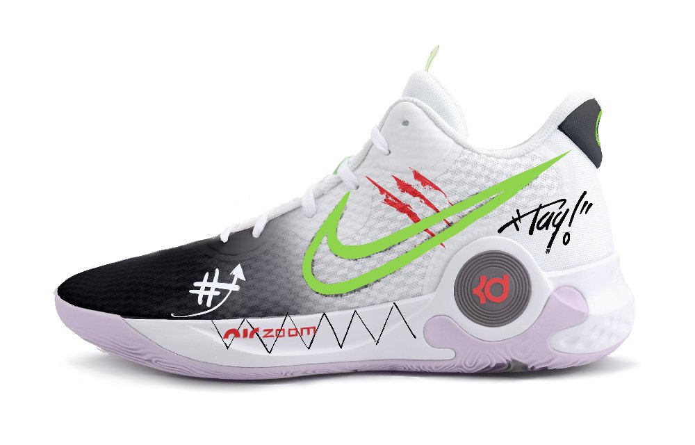 Nike KD Trey 5 IX Mid Top Vintage Basketball Shoes Unisex Black White