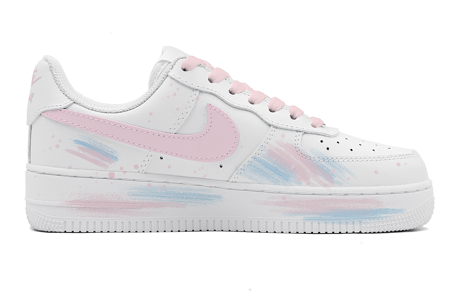 Nike Air Force 1 Low Anti-Slip Wear-Resistant Low-Top Skateboard Shoes Men's White Blue купить в интернет-магазине Yoocart с быстрой доставкой по России.