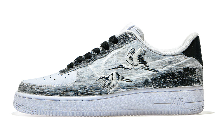 Nike Air Force 1 07 Coverage Warm Low-Top Skateboard Shoes Men's Black White