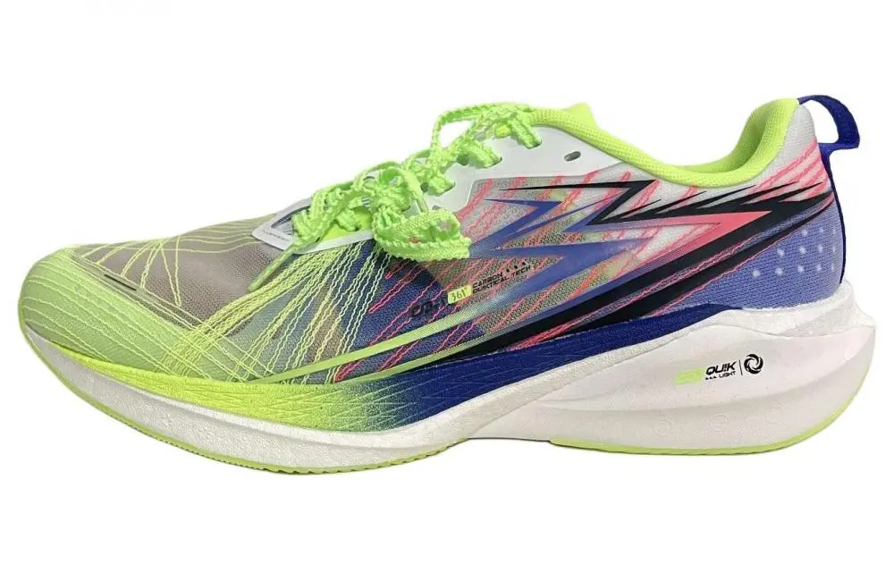 361° Shippuden CQT Series Cushioning And Breathable Low top Running Shoes Men's Green Purple Gray