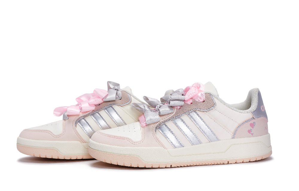 Adidas Neo Entrap Skateboard Shoes Unisex Low Top Beige/Pink/Gray/Silver