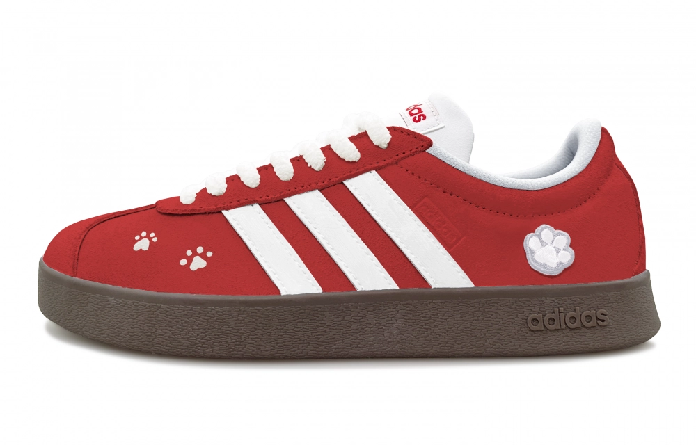 Adidas VL Court 2.0 Skateboard Shoes Women's Low top Red/White/Brown