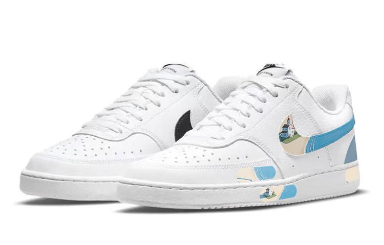 Nike Court Vision 1 Low-Top Skateboard Shoes Women's White Black купить в интернет-магазине Yoocart с быстрой доставкой по России.