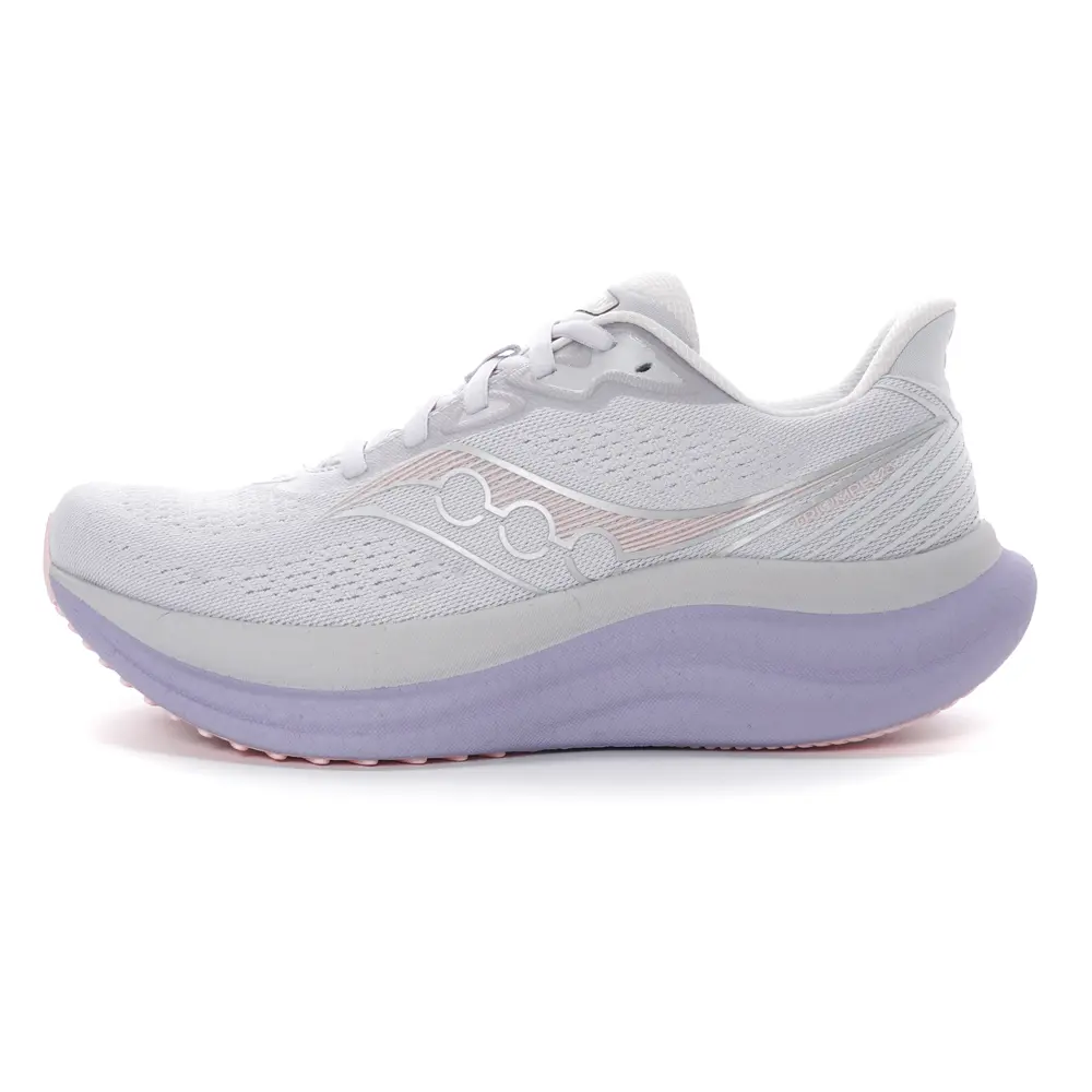 Saucony Triumph Victory 23 Slip Resistant Abrasion Resistant Low top Running Shoes Women's White Purple