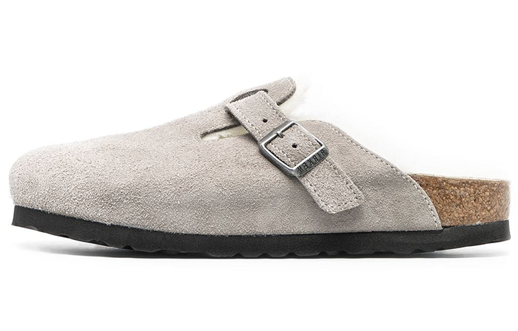 Birkenstock Boston Slip-Resistant Wrap-toe Slippers Unisex Gray Narrow Fit