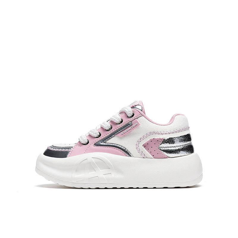 Acupuncture Low-Top Casual Shoes Women's Silver Pink Box