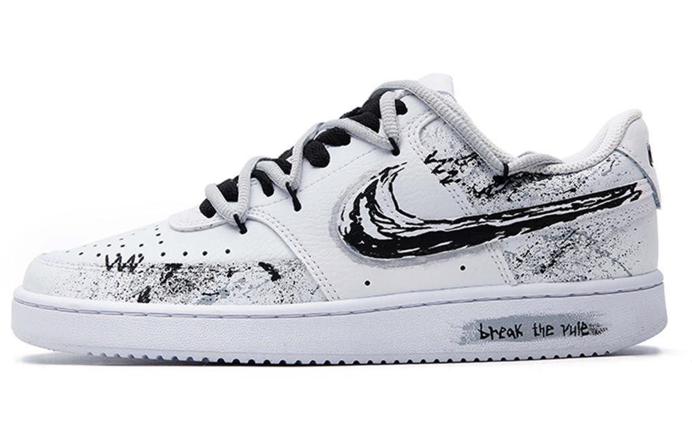 Nike Court Vision 1 Skateboard Shoes Unisex Low-Top Black White