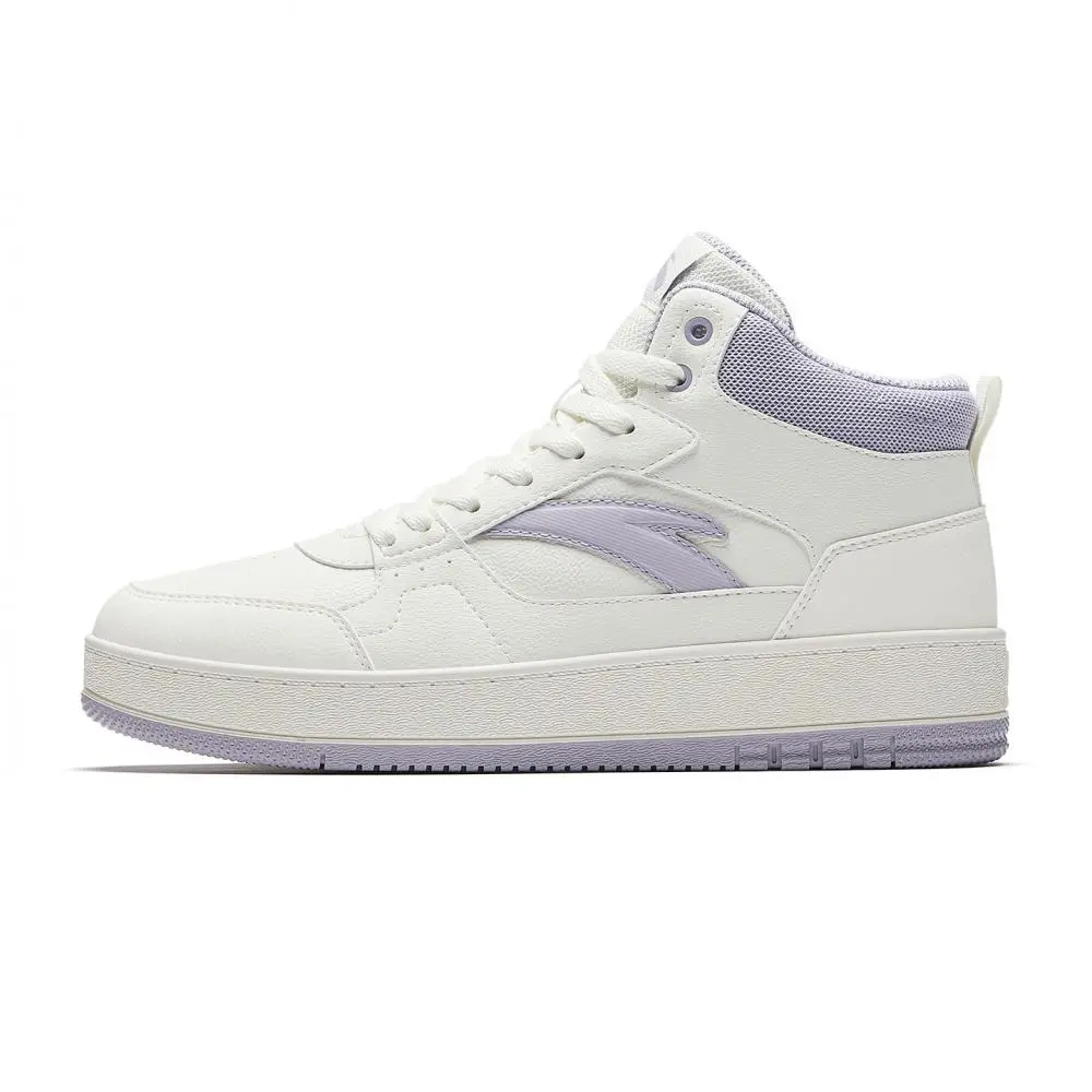 Anta Year One High Top High top Women's Shoes Women's Ivory White/Light Purple Gray