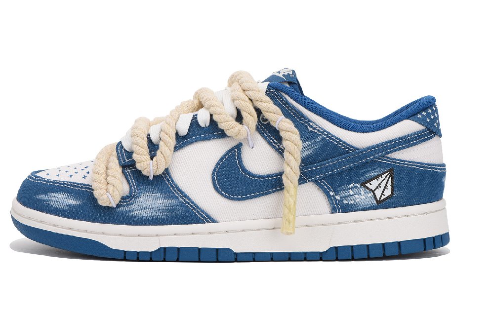 Nike Dunk Low Low-Top Skateboard Shoes Men's Denim Blue