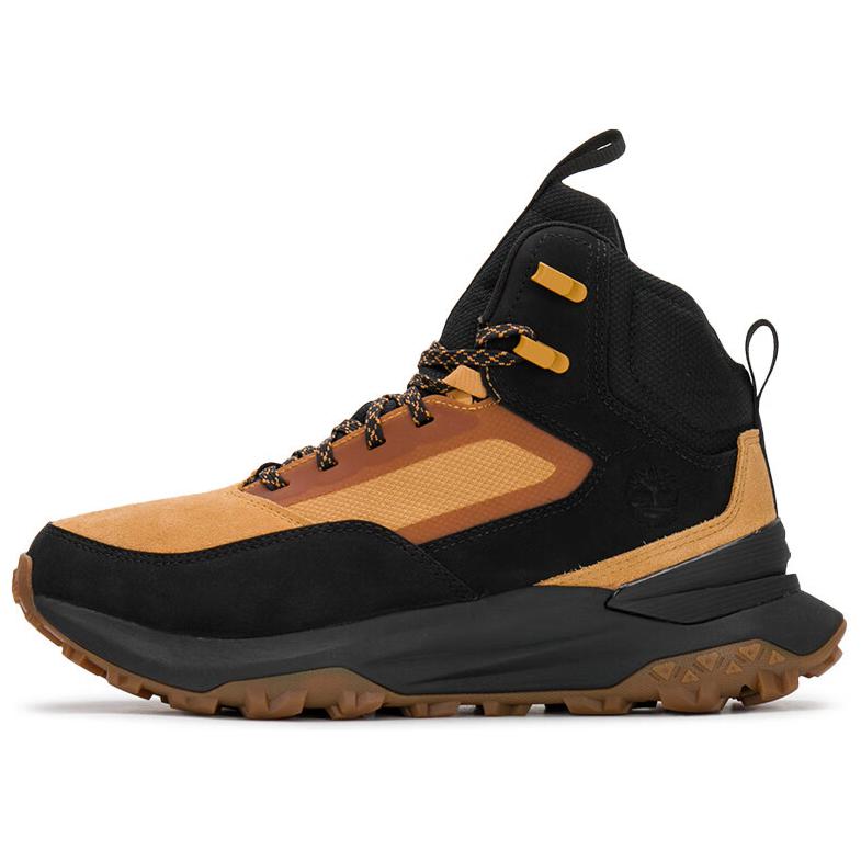 Timberland Wear-Resistant High-Top Trekking Shoes Men's Yellow Black