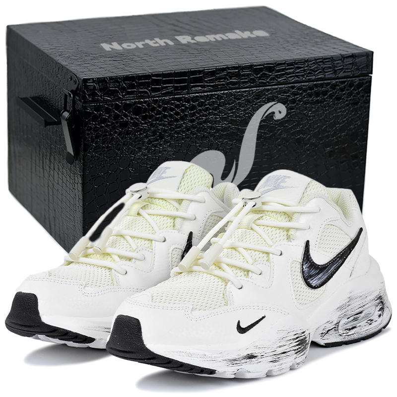 Nike Air Max Fusion Wear resistant And Lightweight Low top Running Shoes Men's Black White