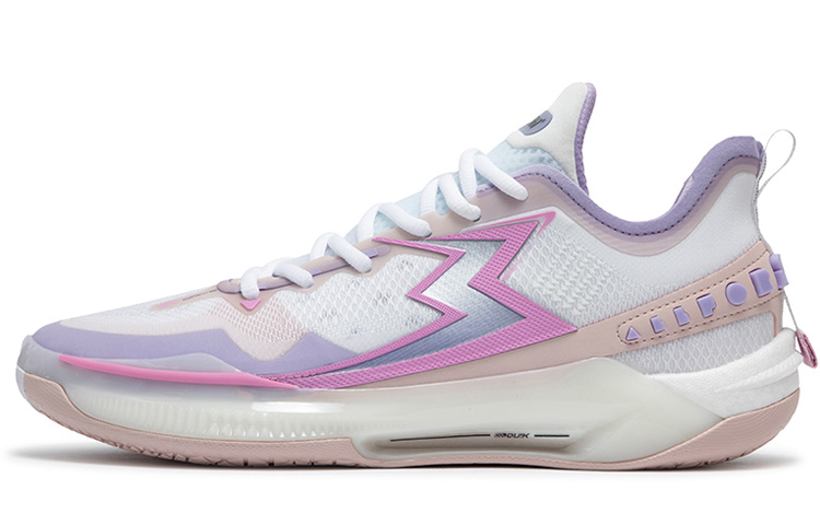 361° BIG3 5.0 Quick PRO Basketball Shoes Men Low Top 361 Degrees White/Digital Lavender
