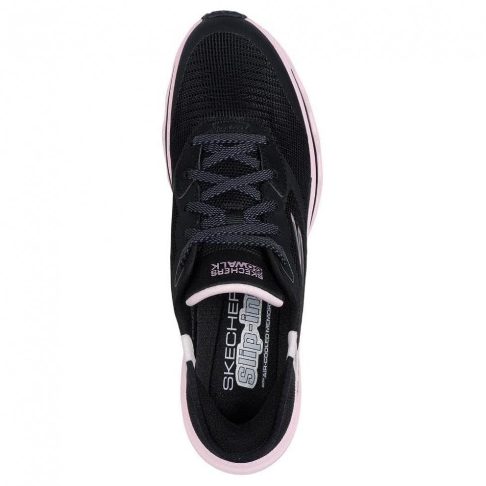 Skechers WOMEN'S GO WALK Anti-Slip Wear-Resistant Low-Top Casual Shoes Women's Black Pink