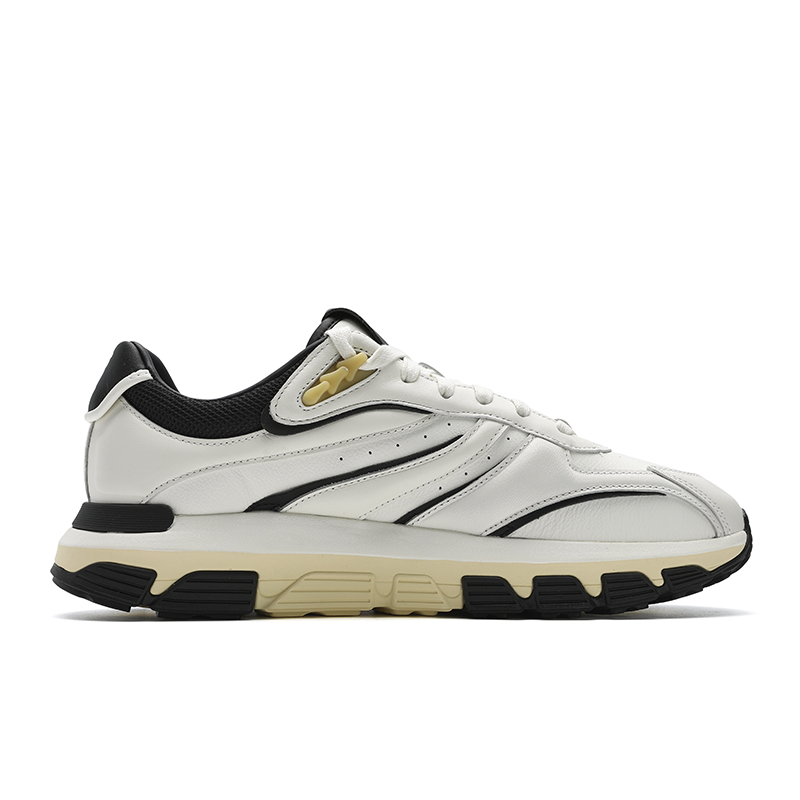 FILA Fashion Anti-Slip Wear-Resistant Low-Top Casual Shoes Men's White Black