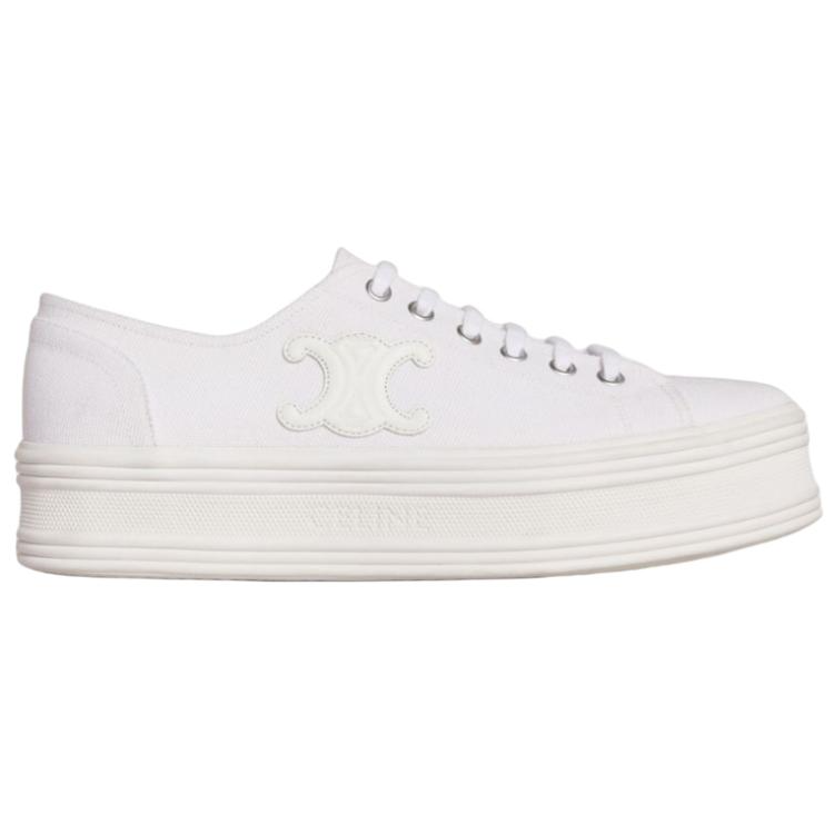 CELINE Low Top Stylish Skateboarding Shoes Women's Neon White
