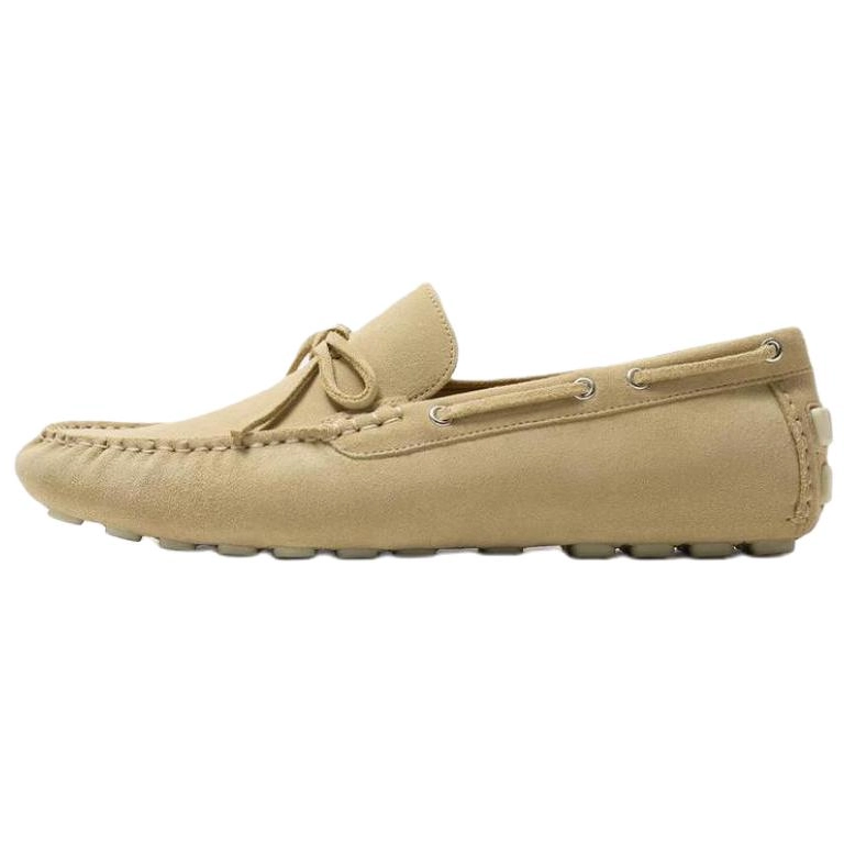 ZARA Gommino Loafers Men's Beige Yellow