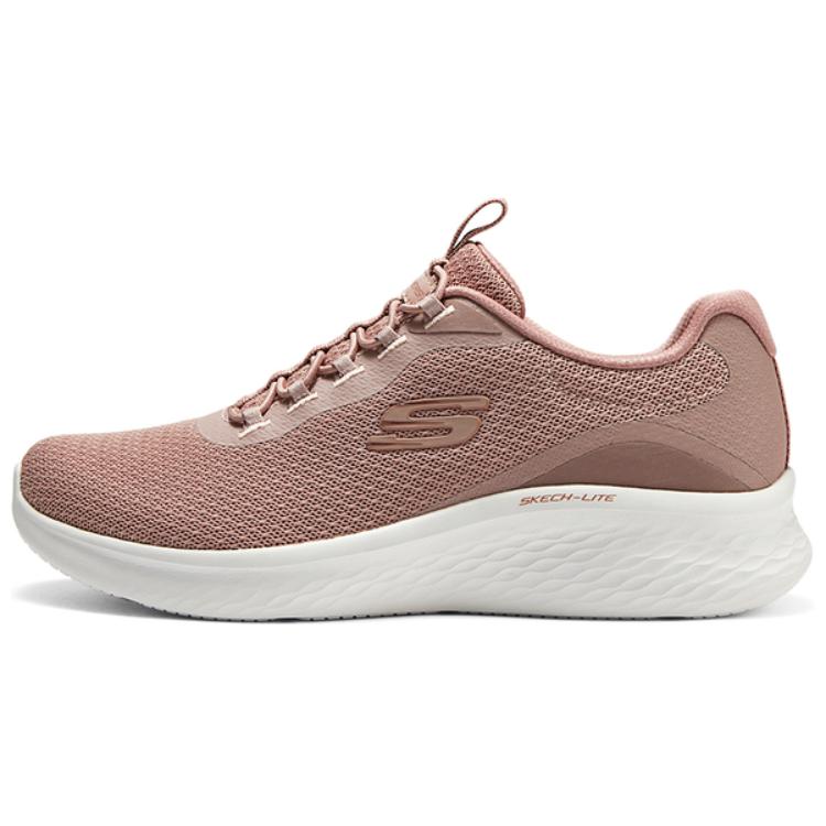 Skechers Cushioned Slip-Resistant Low-Top Running Shoes Women's Red
